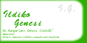 ildiko gencsi business card